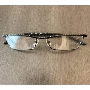 Jai Kudo Eyeglasses Frames 464 M01 53-16-135 Black Metal Women Rectangular